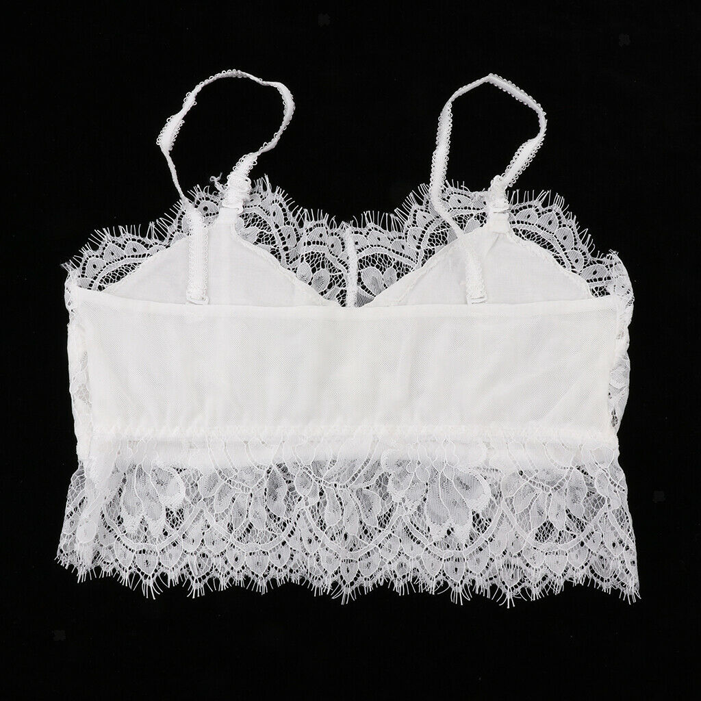 Women's Floral Lace Bra Comfort Bra Brassiere - White(No Pad), as described