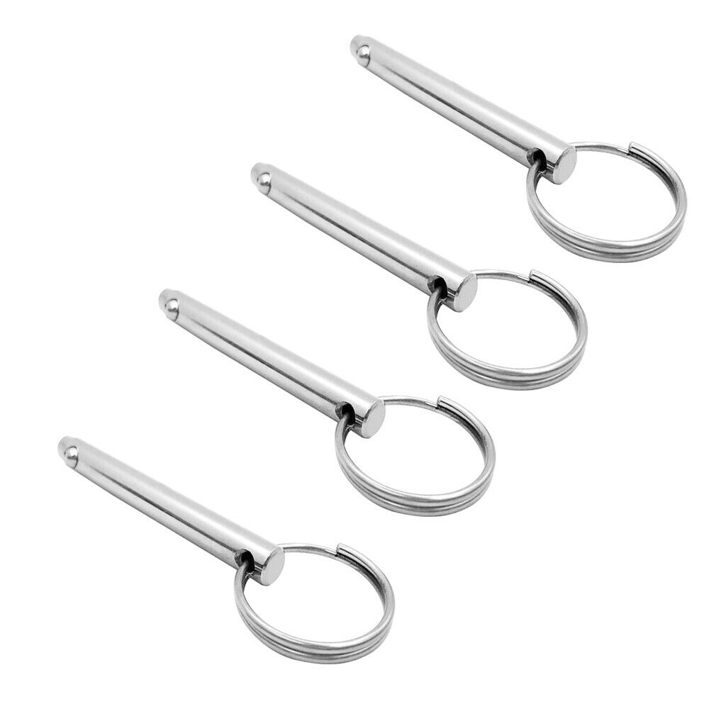 4pcs Stainless Steel Boat Bimini Top Deck Hinge Quick Release Ball Pin 5/16"