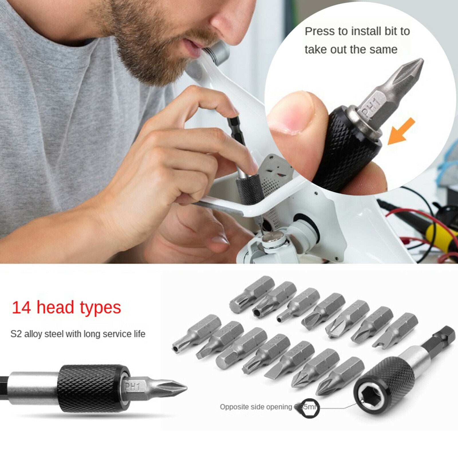 208 in 1 Screwdriver Bits Kit Alloy Security Bit Repairing with Storage Box for