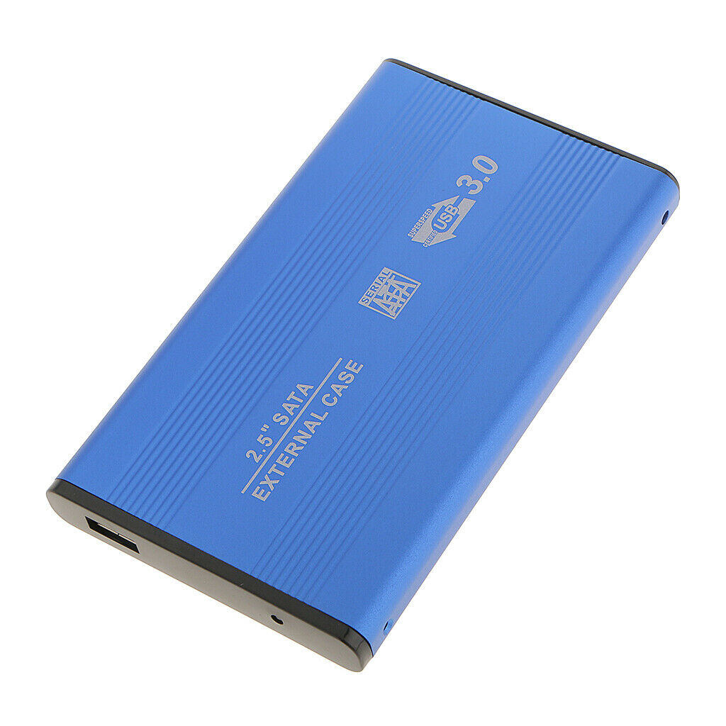 2.5"Sata USB 3.0 Hard Drives HDD Enclosure External Mobile Case-Blue