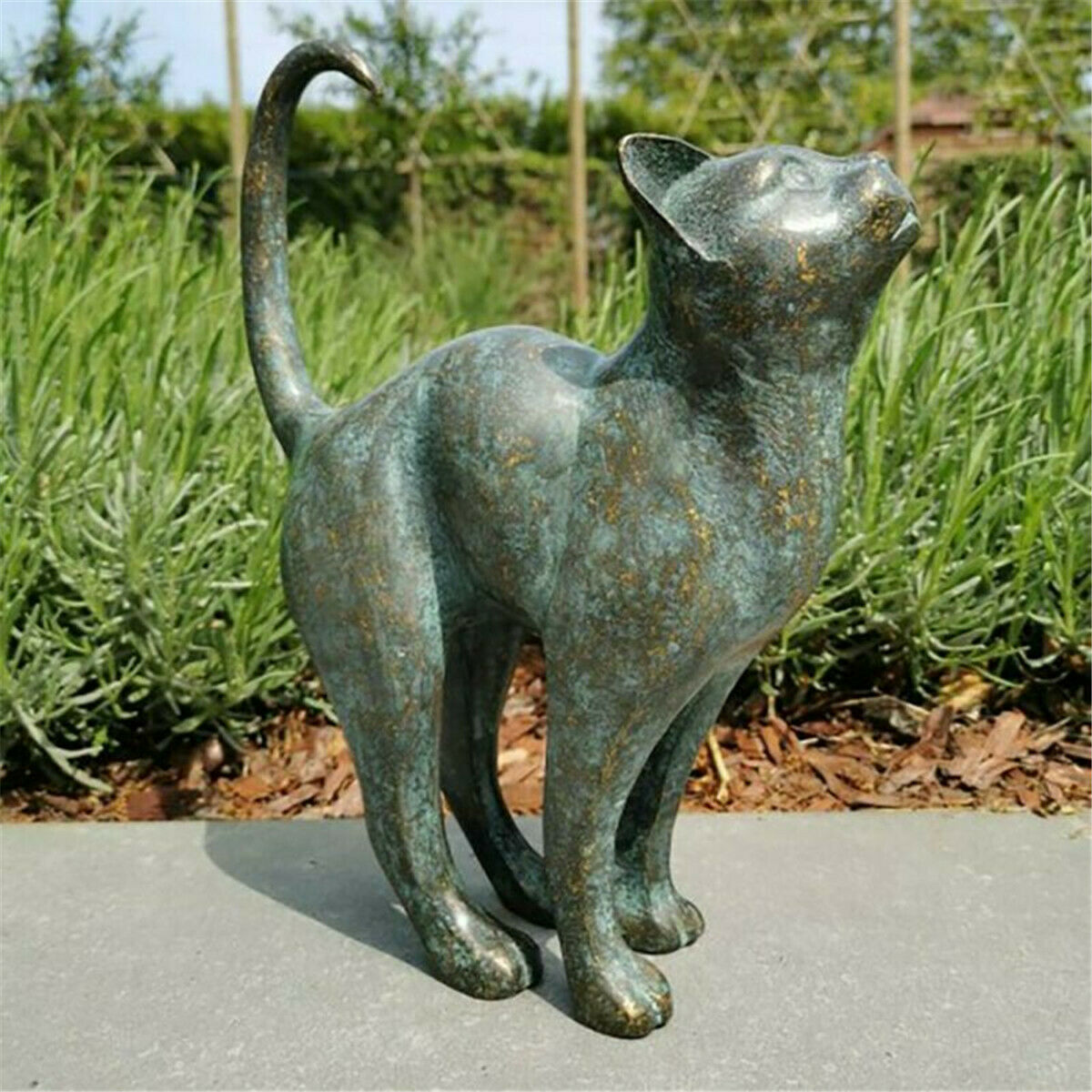 Funny Beautiful Cat Statue Home Garden Decora Ornament Outdoor Craft Sculpture