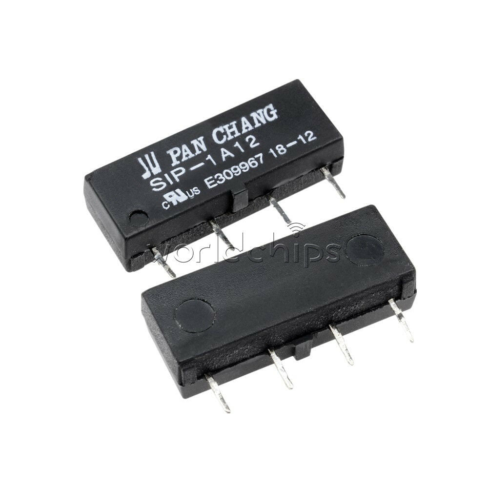 5PCS 12V Relay SIP-1A12 Reed Switch Relay 4PIN for PAN CHANG Relay WC