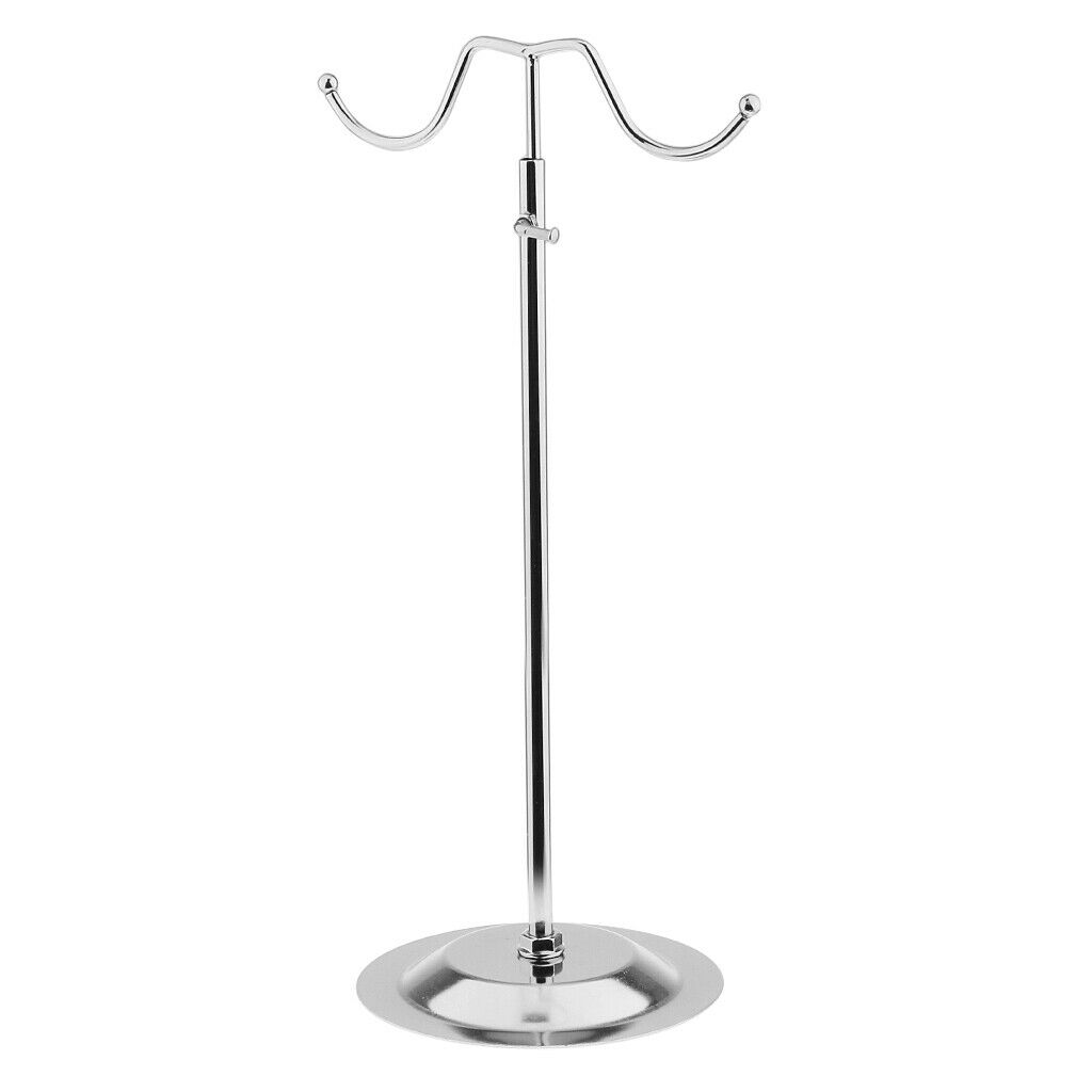 Adjustable Double Hook Handbag Display Stand Rack Bags Metal Shelf