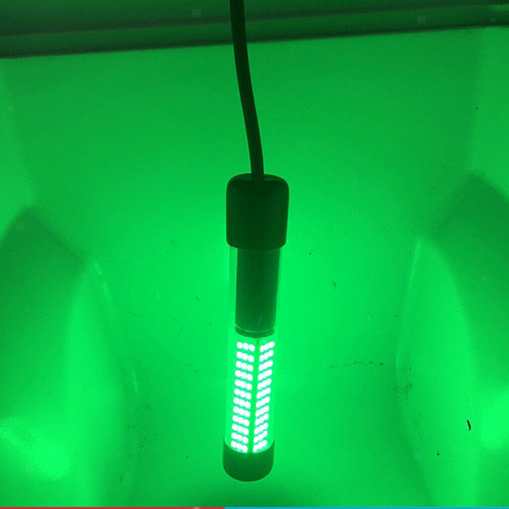 LED Underwater Fishing Light 12V Submersible Night Crappie Shad Squid Lamp -