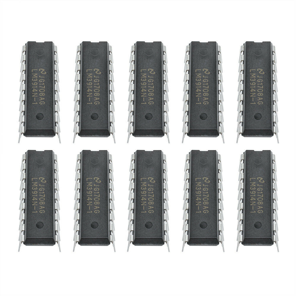 10Pcs LED Display Driver IC NSC DIP-18 LM3914N-1 LM3914N-1/NOPB 18 Pin