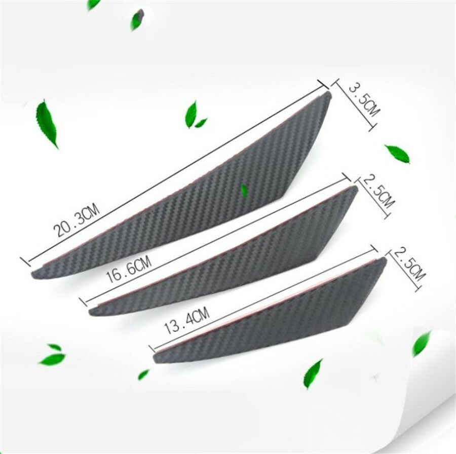 6pc Universal Carbon Fiber Look Auto Car Front Bumper Fins Spoiler Canards Refit