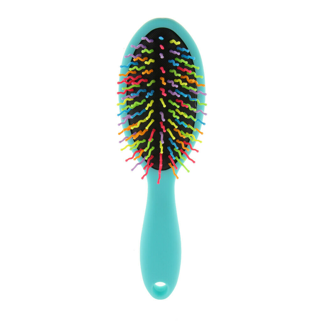 Salon Hair Extension Cushion Brush Scalp Massager Paddle Comb Random Colors