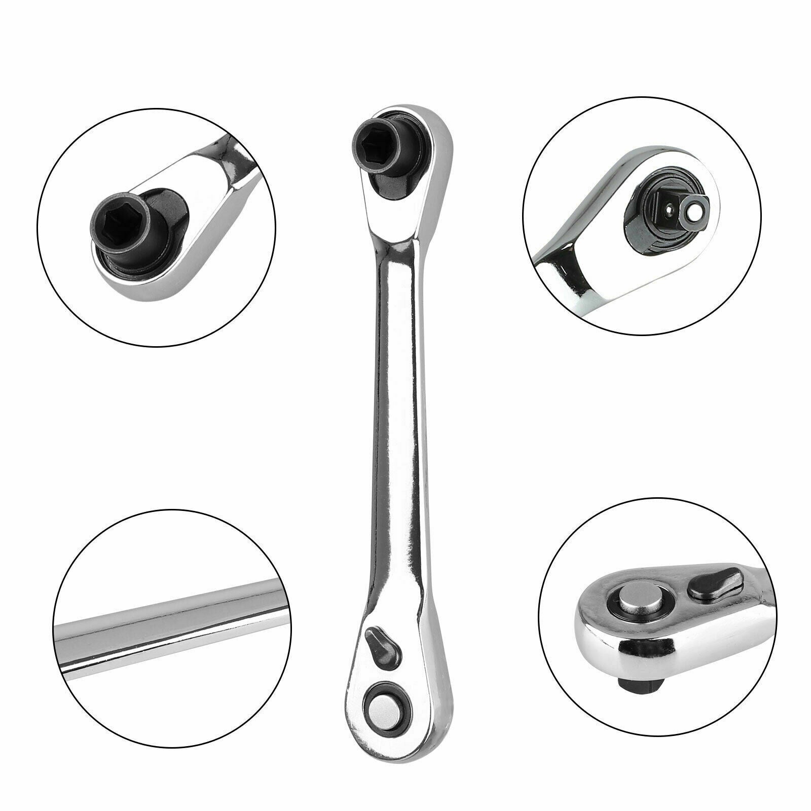 1/4 Inch Mini Ratchet Wrench  Drive Socket Screwdriver Bit Driver 72-teeth Tools