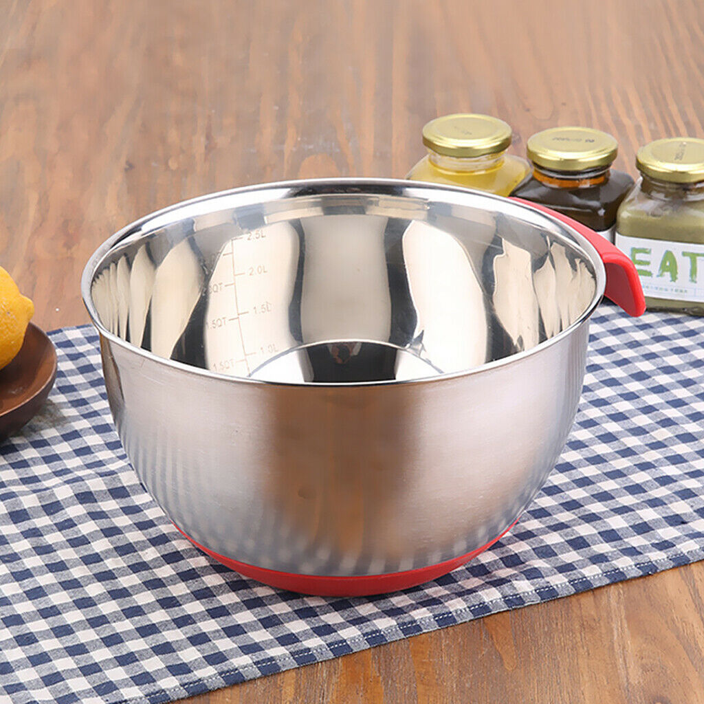 European Salad Bowl With Handle Stainless Steel 24cm