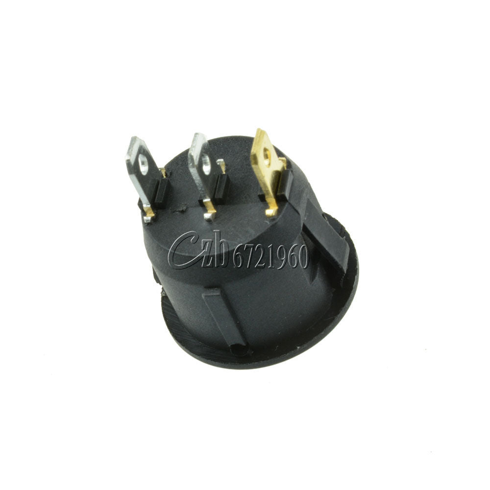 5Pcs Mini Blue Round 3 Pin SPDT ON-OFF Rocker Switch Snap-in 6A/250V 10A/125V
