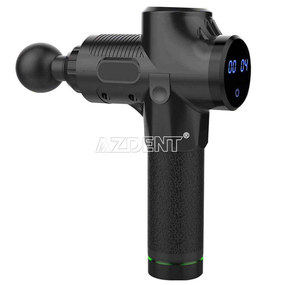 Upgrade 30 Speeds Electric Massage Gun Muscle Therapy Guns Tools 4 Tips Black