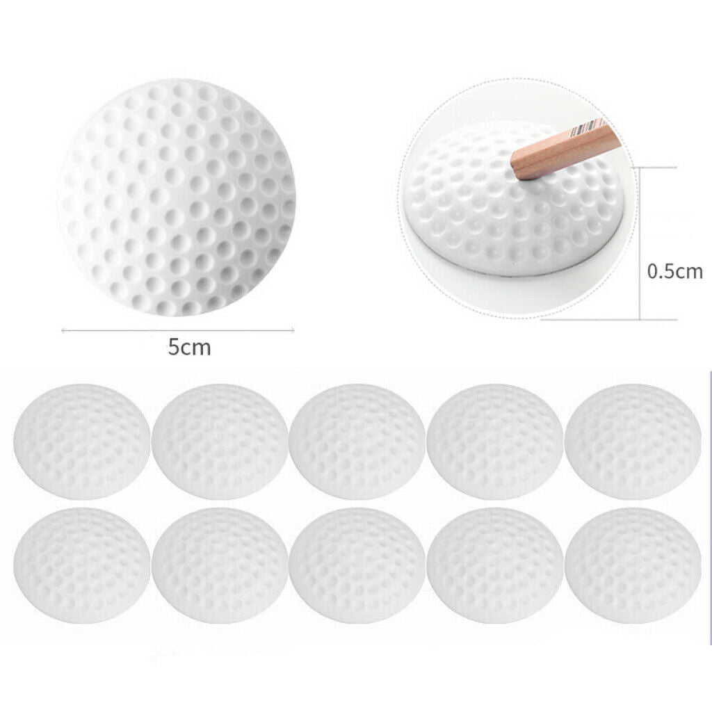 10 Pack PVC Door Konb Stopper Wall Protector Door Crash Pads Mute Home Use
