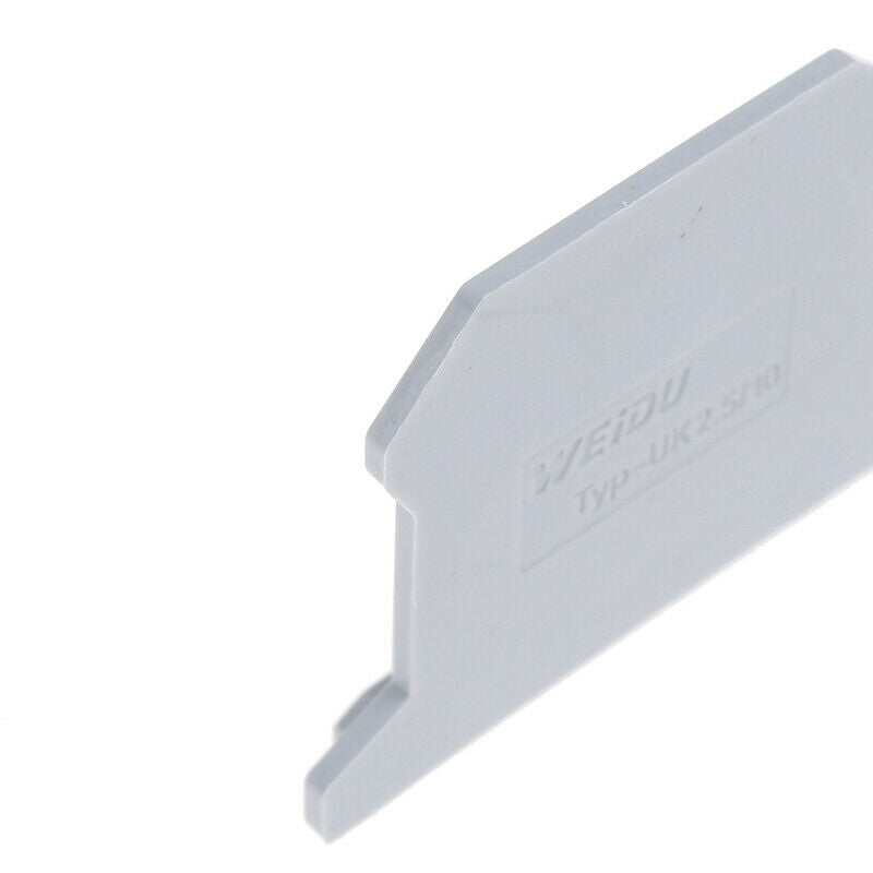 10Pcs D-UK2.5/10 2.5B Terminal Block End Cover Plate Din Rail Terminal E GvJ Fx