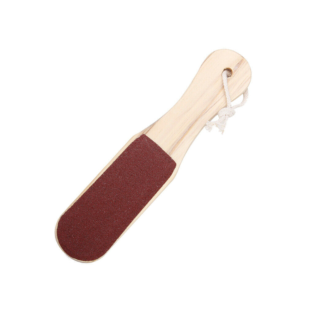 Double-sided Foot Arrows Callus File for Calluses, Cuticles with Wooden Handle