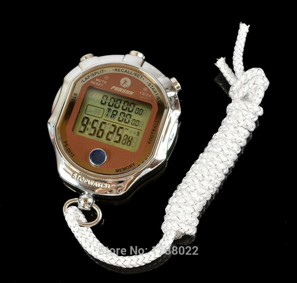 1/1000 Second Sports Chronograph Timer Metal Antimagnetic Digital Stopwatch