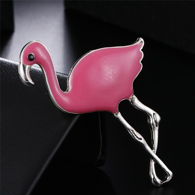 Trendy Enamel Flamingo Brooch Pins Woman Exclusive Badge Metal Jewelry Br.l8