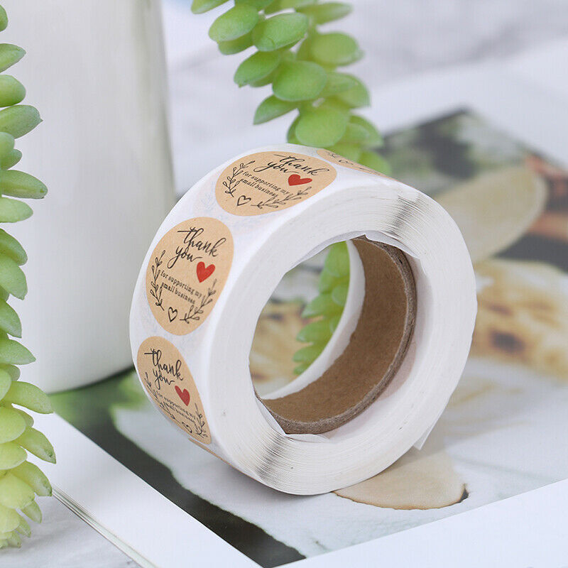 500PCs Handmade Thank You Stickers Paper Seal Labels Round Stationery Dec.l8