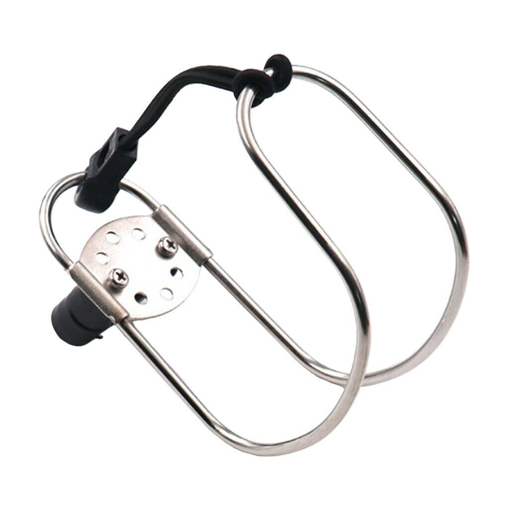 Stainless Steel Horseshoe Lifebuoy Swimming Ring Holder for Yacht Boat