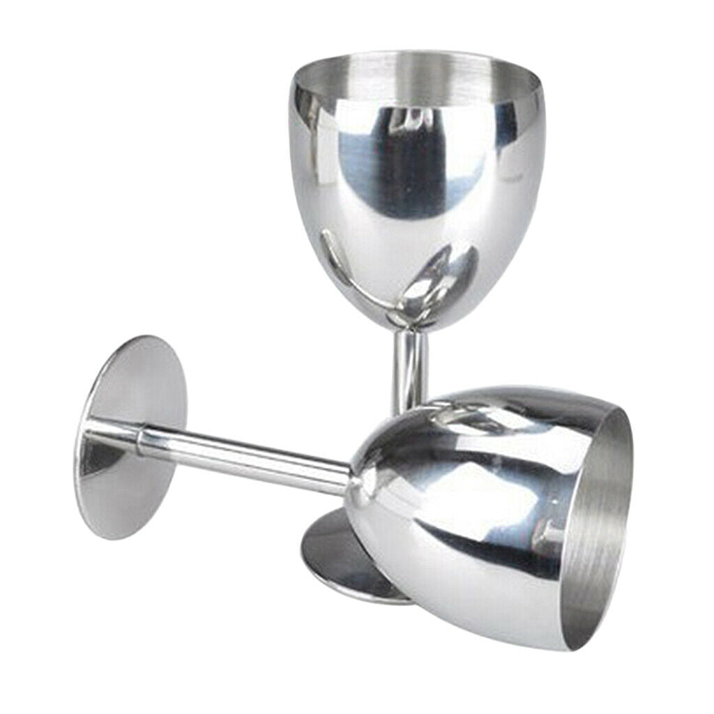 14.5cm Stainless Steel Wine Glasses Goblets Champagne Bar Party Banquet