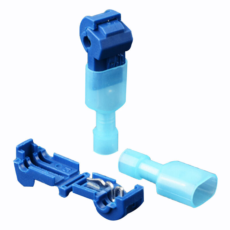 50X Quick Splice Lock Wire Terminals Connectors Electrical Crimp Cable Snap Set