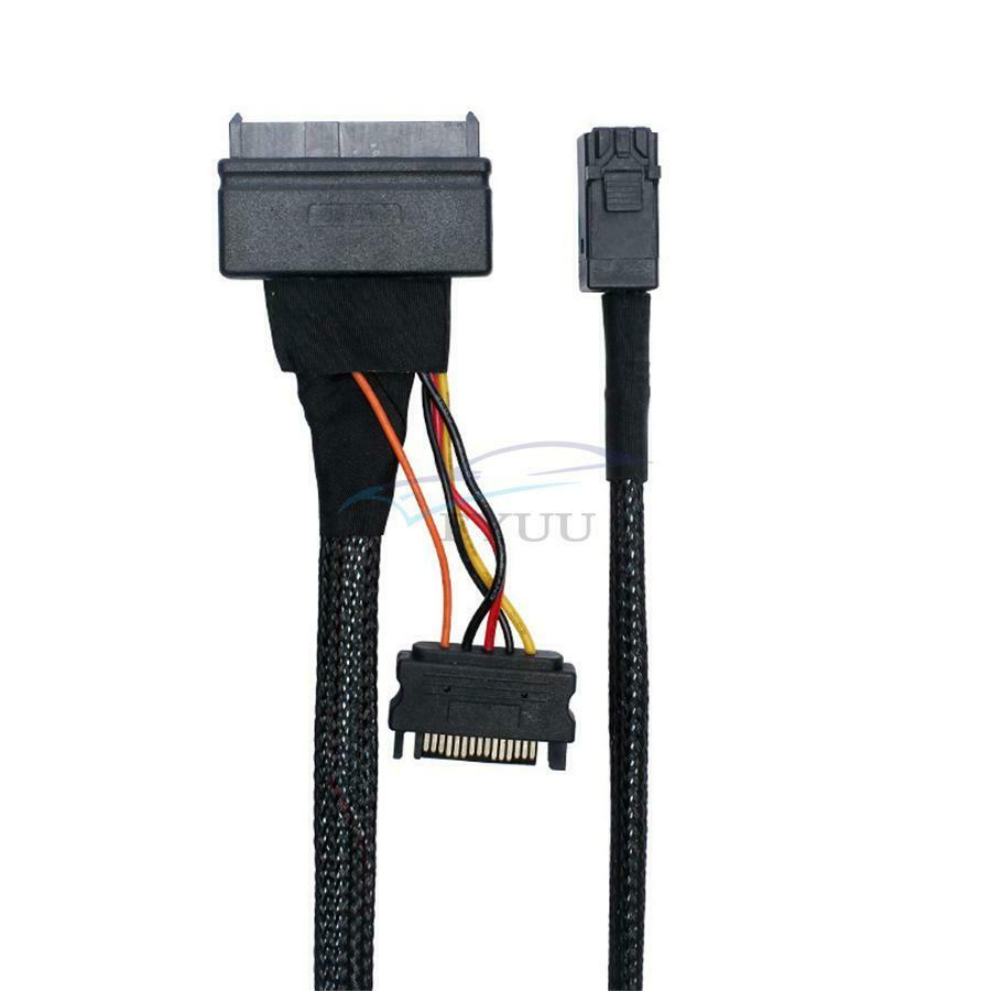 1× Mini SAS SFF-8643 To U.2 SFF-8639 Power Cable For PCIe Slot With U.2 NVMe SSD