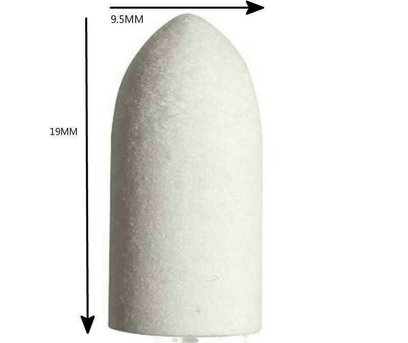 25pcs Dia 3/8" 9.5mm Hard Wool Felt Polishing Tip Jewelry