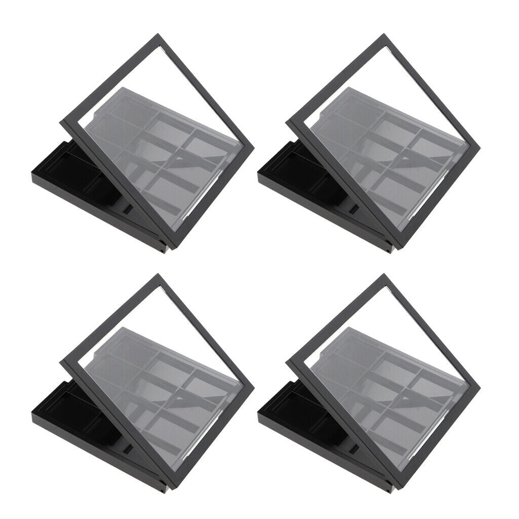 4Piece DIY Plastic Empty Makeup Eyeshadow Palette for Blush Powder Pigment