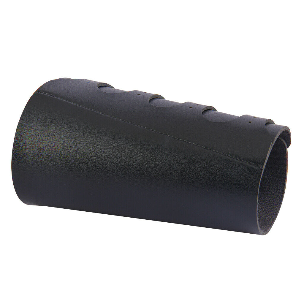 2Pcs Mens Leather Wristband Guard Wide Bracer Gothic Arm Armor Cuff Jewelry