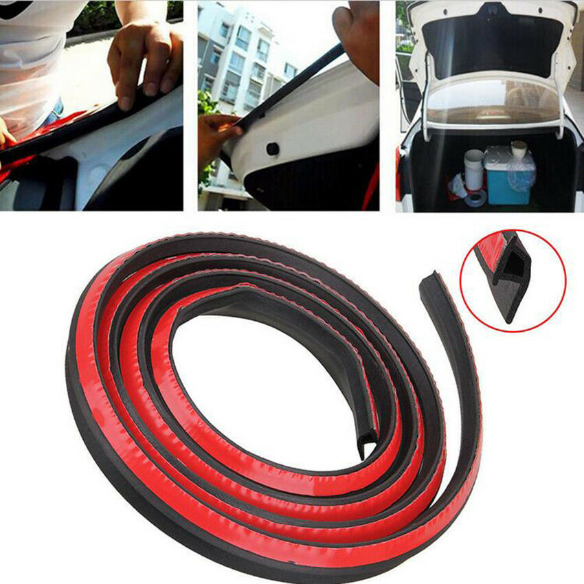 4M P Shape Car Window Door Rubber Seal Weatherstrip Strip Hollow Car Motor Auto