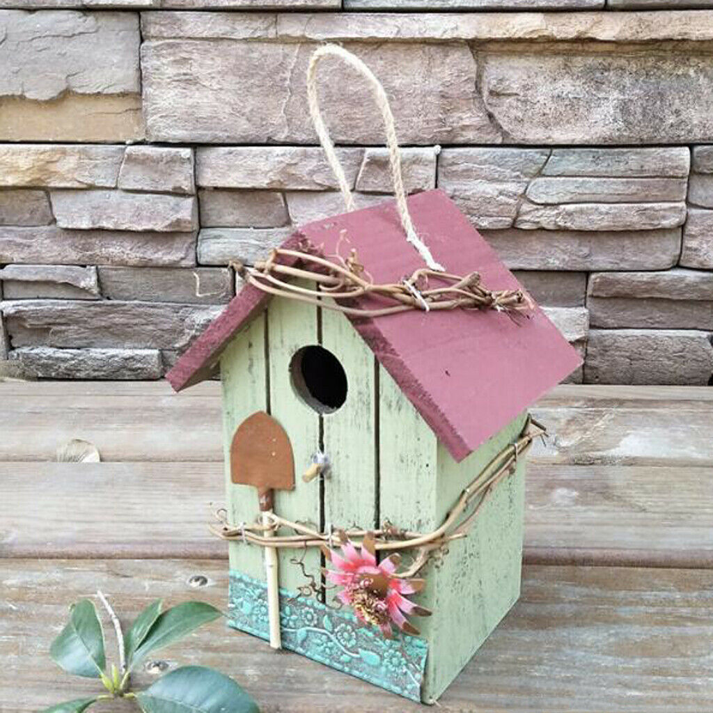 Wooden Arts and Crafts Country Cottages Bird House Parrot Comfort House E