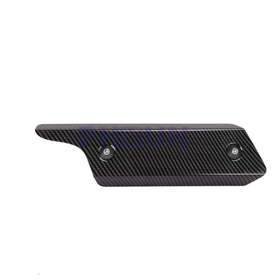 1pc Carbon Fiber Look Steel Motorcycle Hexagonal Exhaust Pipe Heat Shield Cover