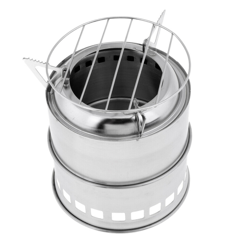 Camping stove made of stainless steel for grill grate