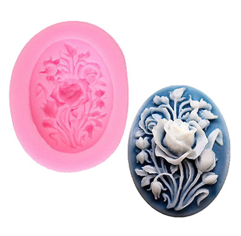 rose flower silicone fondant mold cake decor chocolate sugarcraft baking .l8