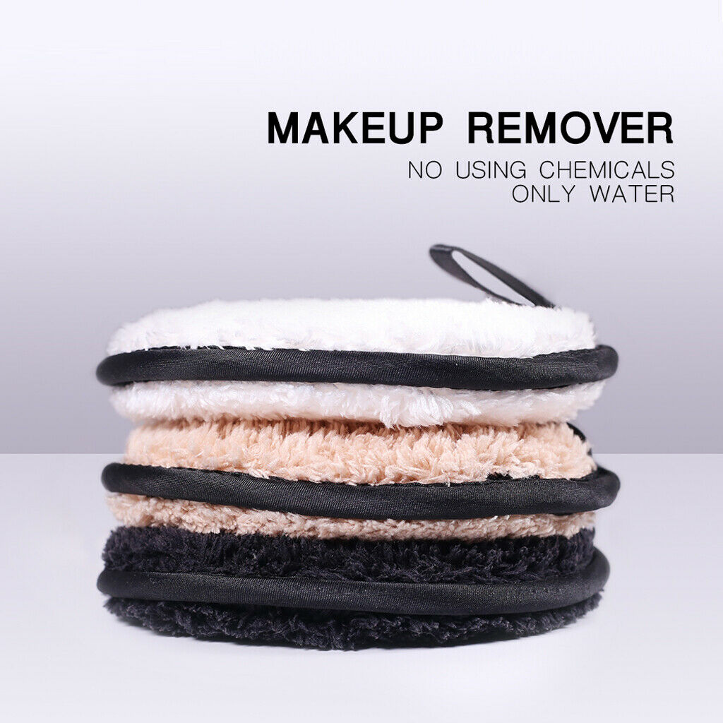 6 Pieces 11.5cm Round Facial Washing Makeup Remover Pads Face Cleaning Sponge