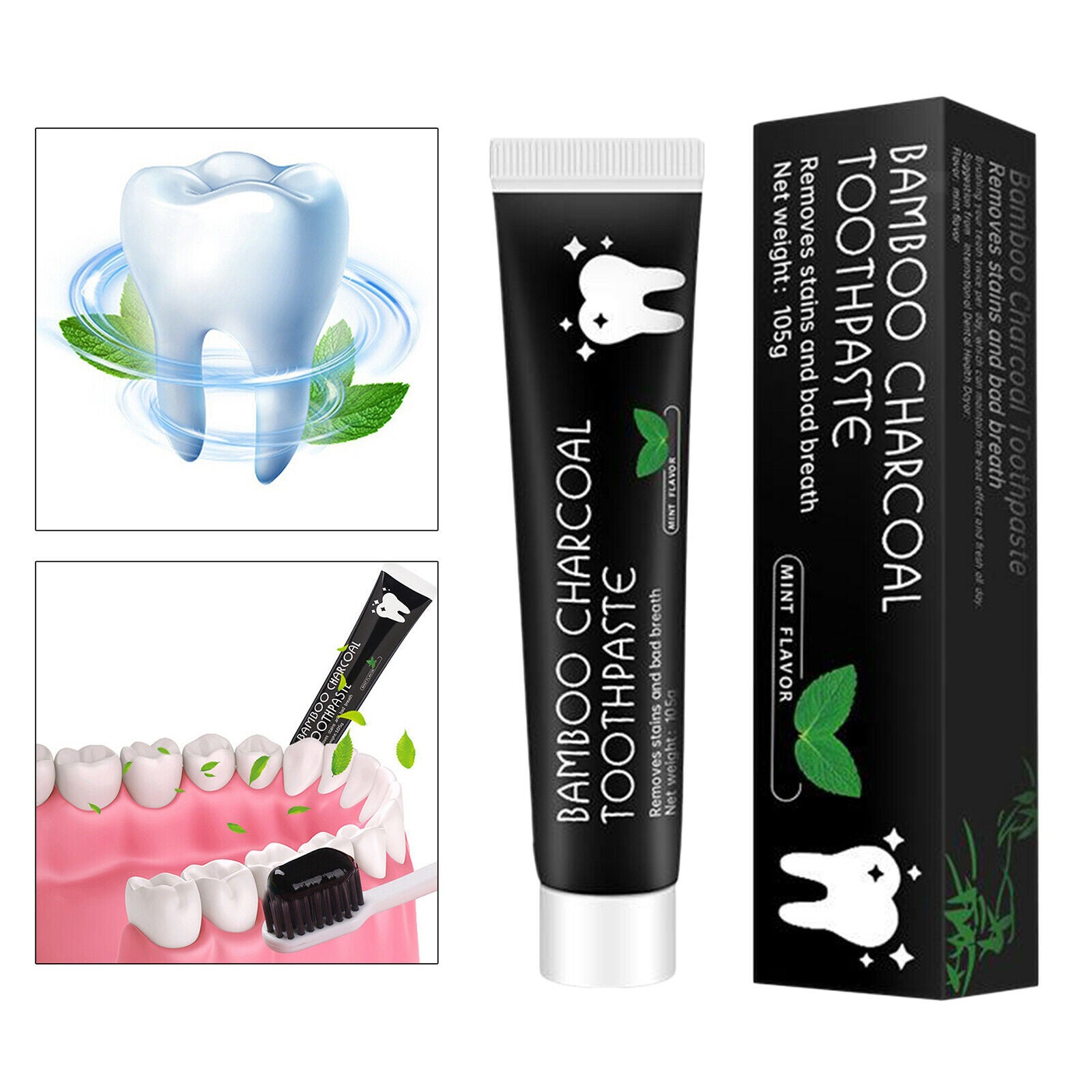 Activated Charcoal Whitening Toothpaste Polishes Teeth Stain Remover
