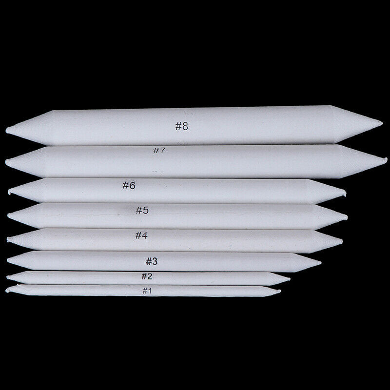 8pcs Blending Smudge Tortillon Stump Sketch 8 Sizes Art Drawing To.l8