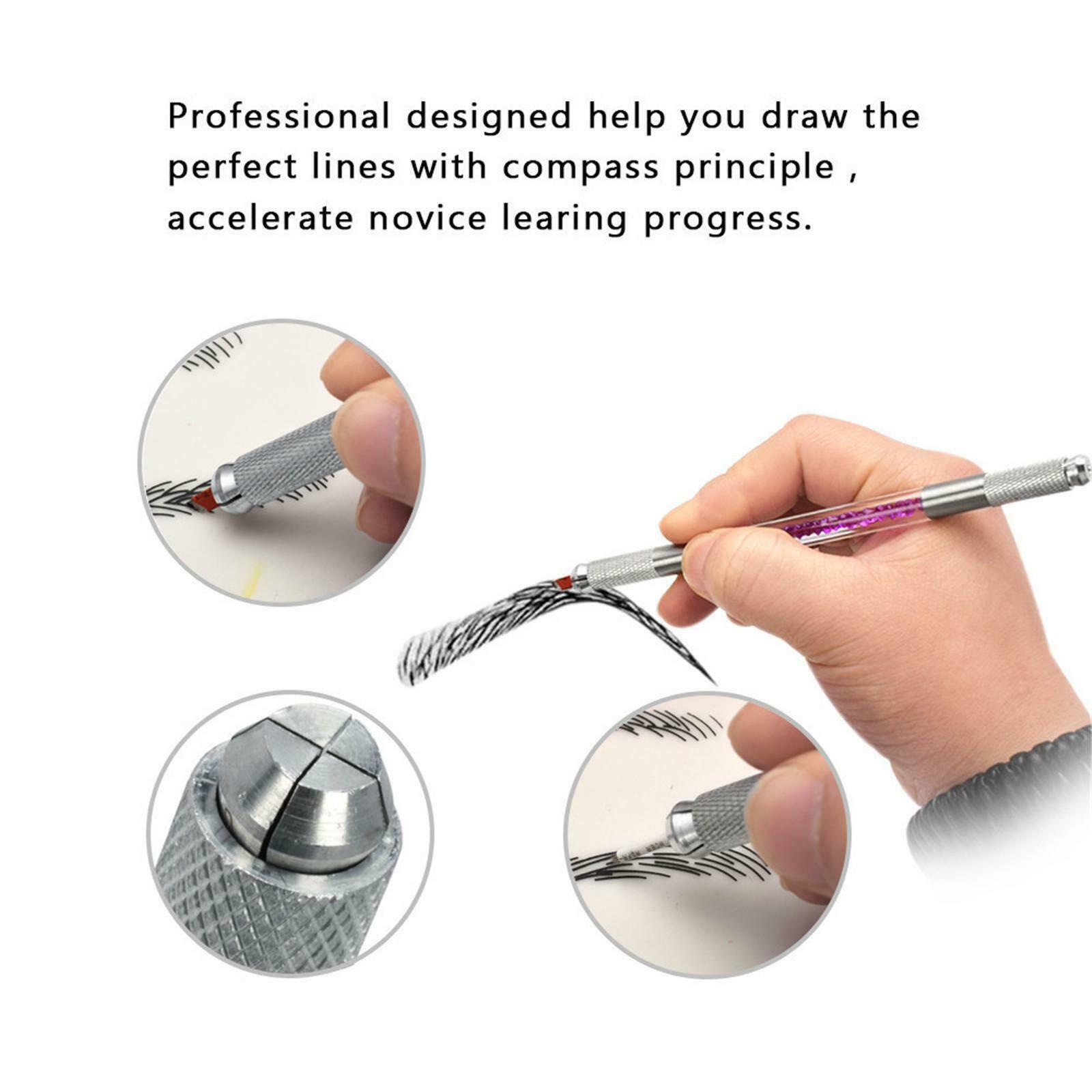 Permanent Eyebrow Practice Kit Pen Tool Ring Cup Disposable Finger Cradle