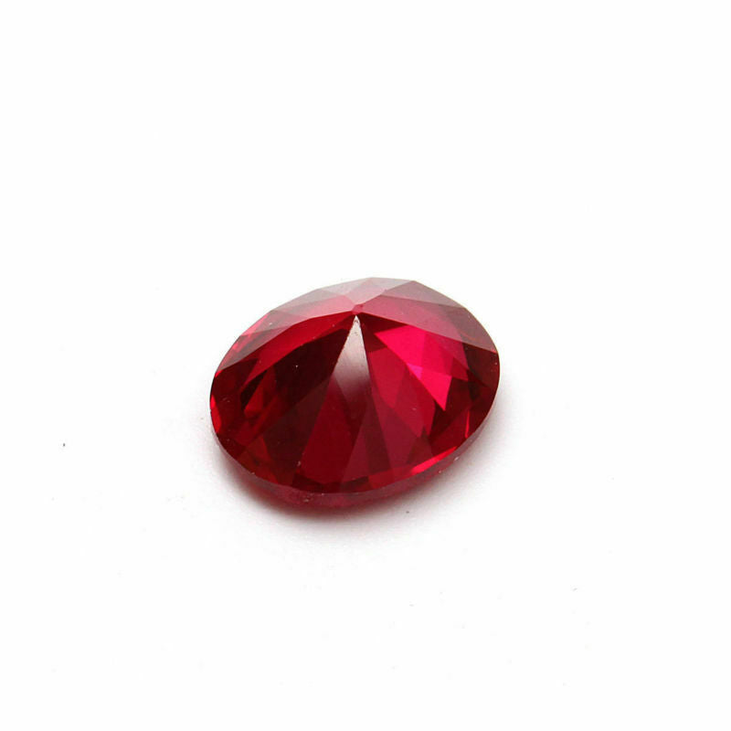 5x4mm Oval Red Ruby Pigeon Blood Heated Glass Fill Lustrous Rhinestone