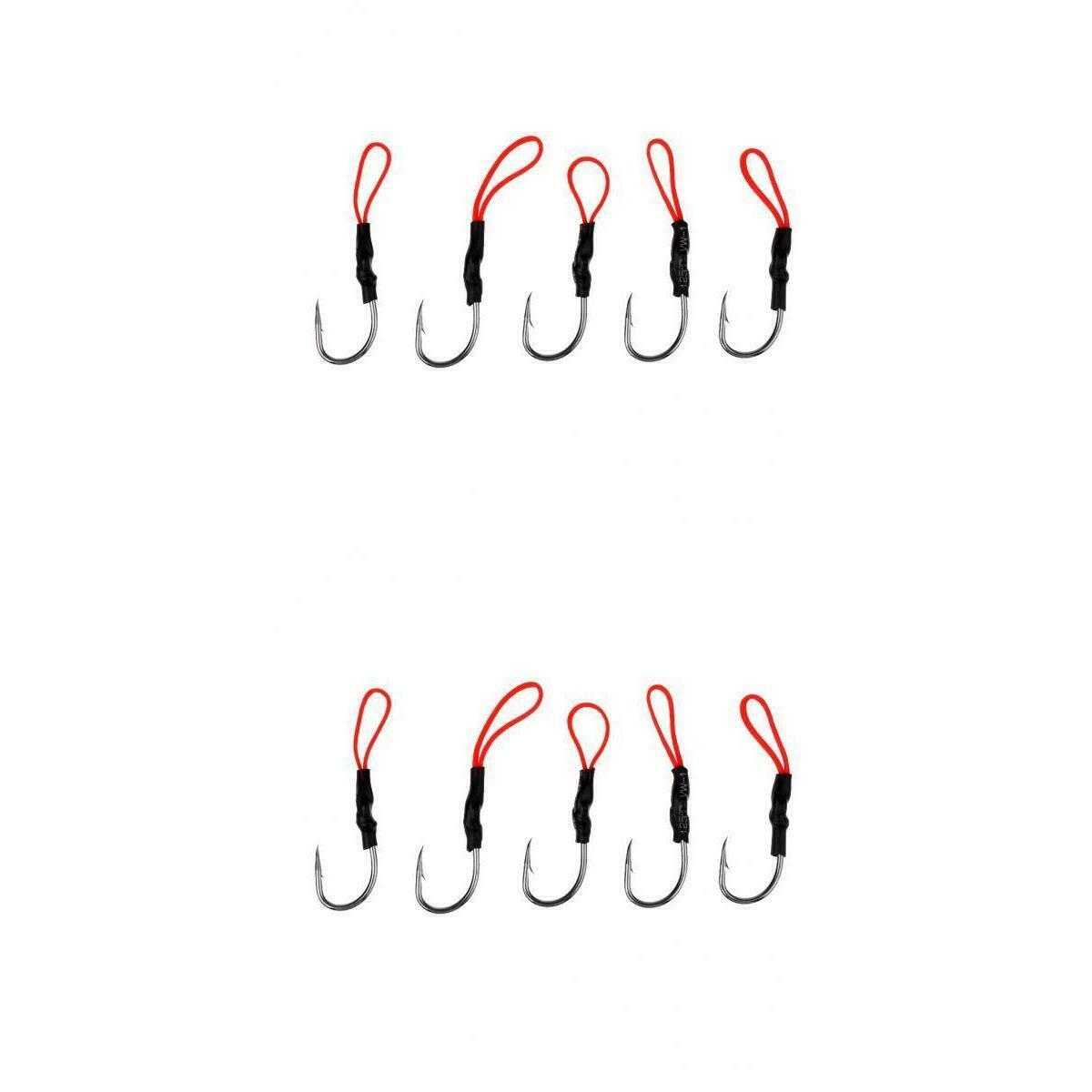 10Pcs Hooks Assist Hooks Fishing Jigging Carbon Steel PE Line Fisherman Hook