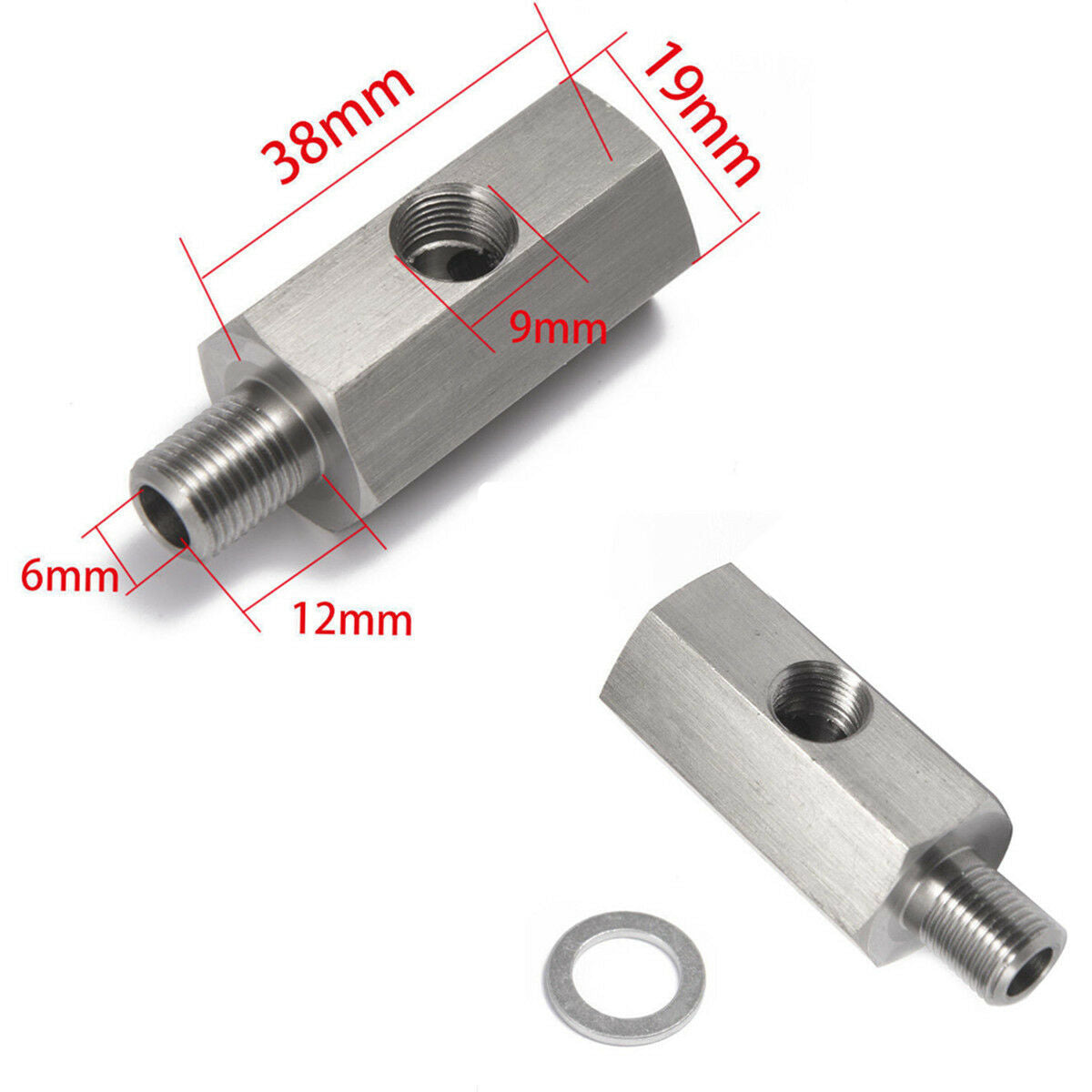 Universal Stainless Steel 1/8'' NPT Tee for taping into OE oil pressure sender