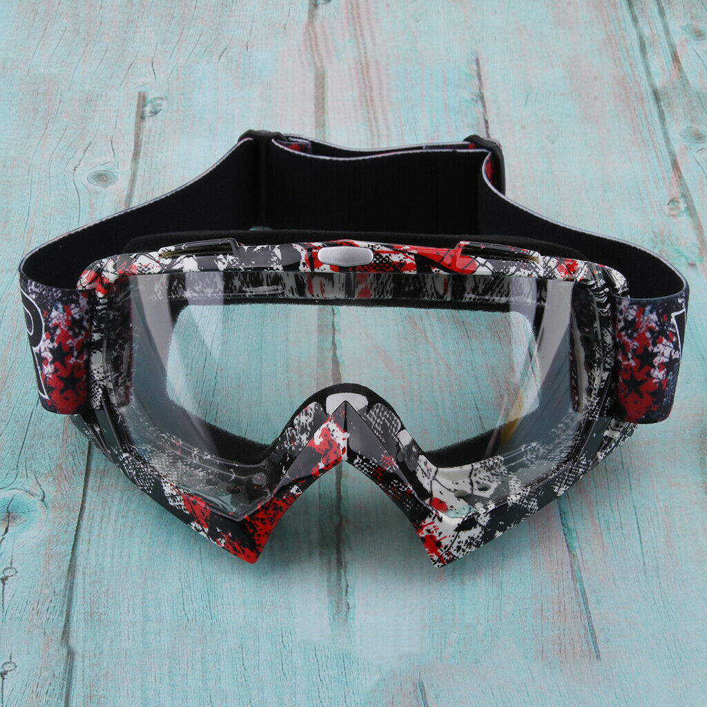 Racing Motocross Snowmobile Snowboard Goggles UV Protector Eyewear Clear