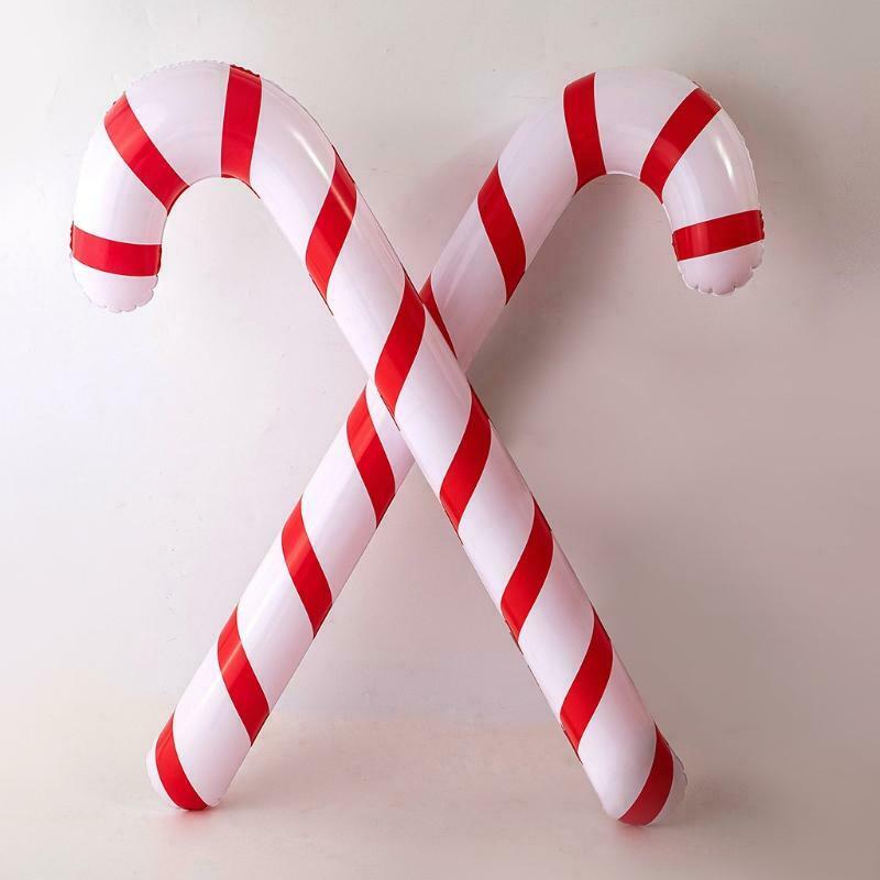 Inflatable Christmas Canes Candy Themed Holiday Party Home Outdoor Decoration
