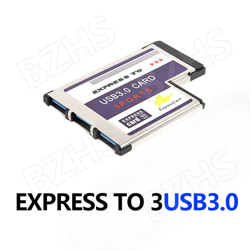 USB 3.0 54mm 3 Port Express Card Adapter Expresscard for Laptop FL1100 Chip