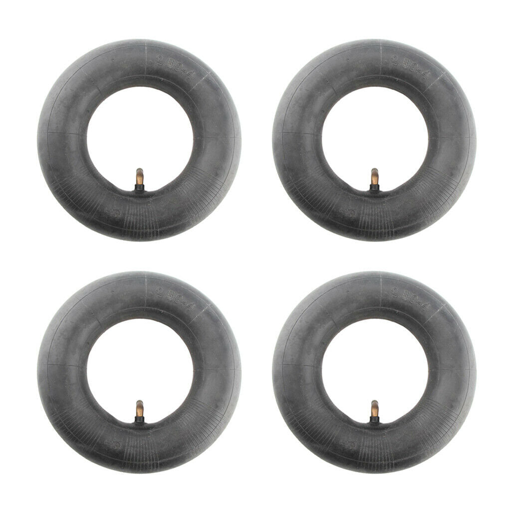 4x Durable 2.50" x 4 " Black Tire Inner Tube TR13 Stem Fits 2.50-4 Tube
