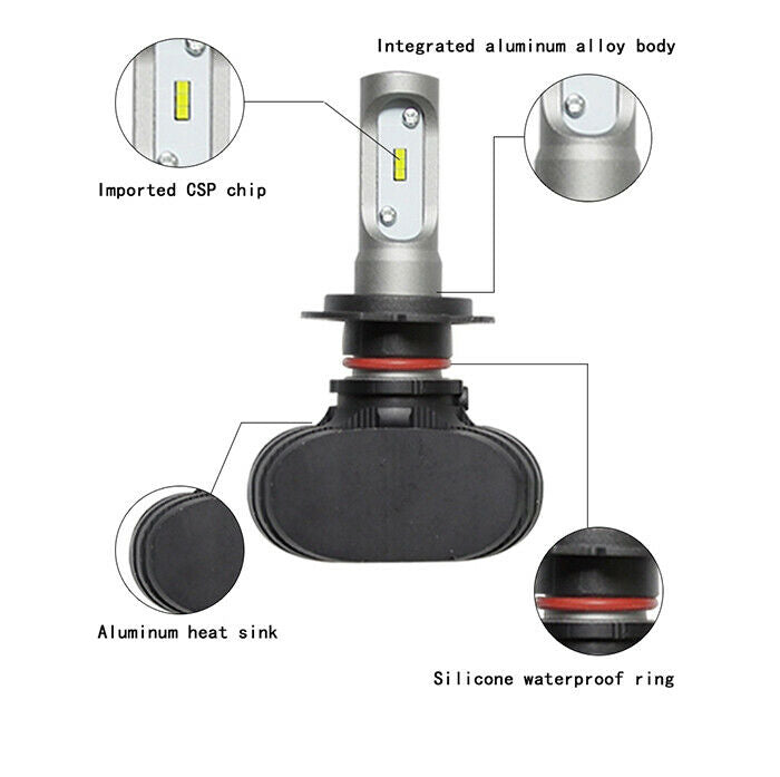 For Dodge Ram 1500 2500 3500 2011-2017 50W 9005 H11 LED Headlight + Fog Bulb Kit