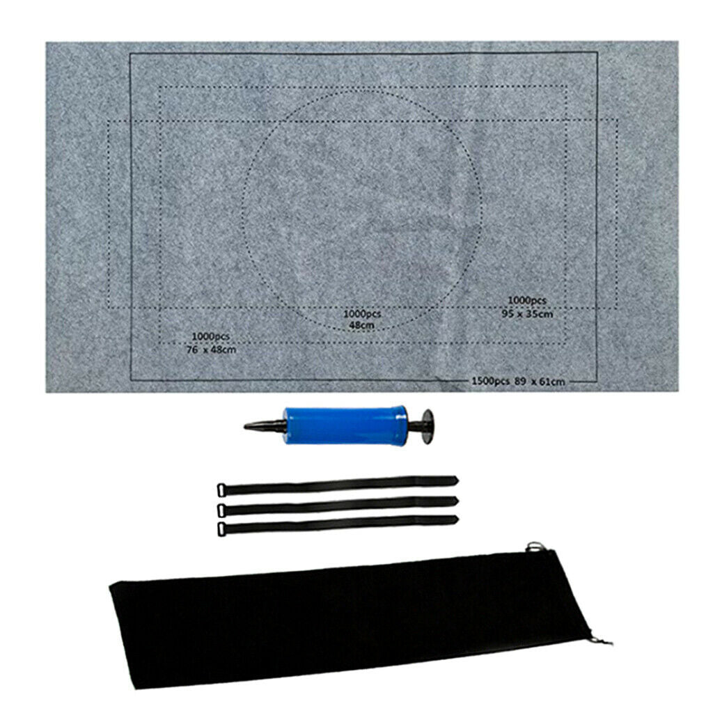 Jigsaw Puzzle Play Mat Saver Up to 1500 Pieces Puzzles Game Storage Bag Gray