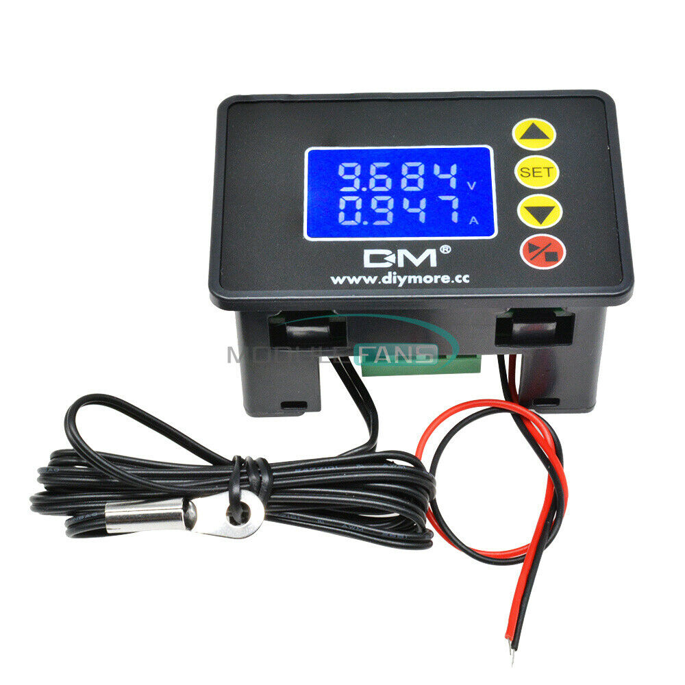 Digital 1.37" LCD 0-100V 10A 1000W Voltage Current Wattmeter Temperature Tester