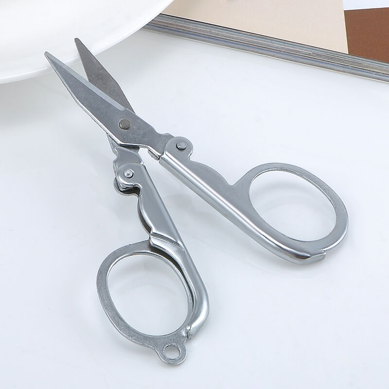 Portable Handy Pair of Folding Scissors Steel Travel Pocket Foldable Multi User