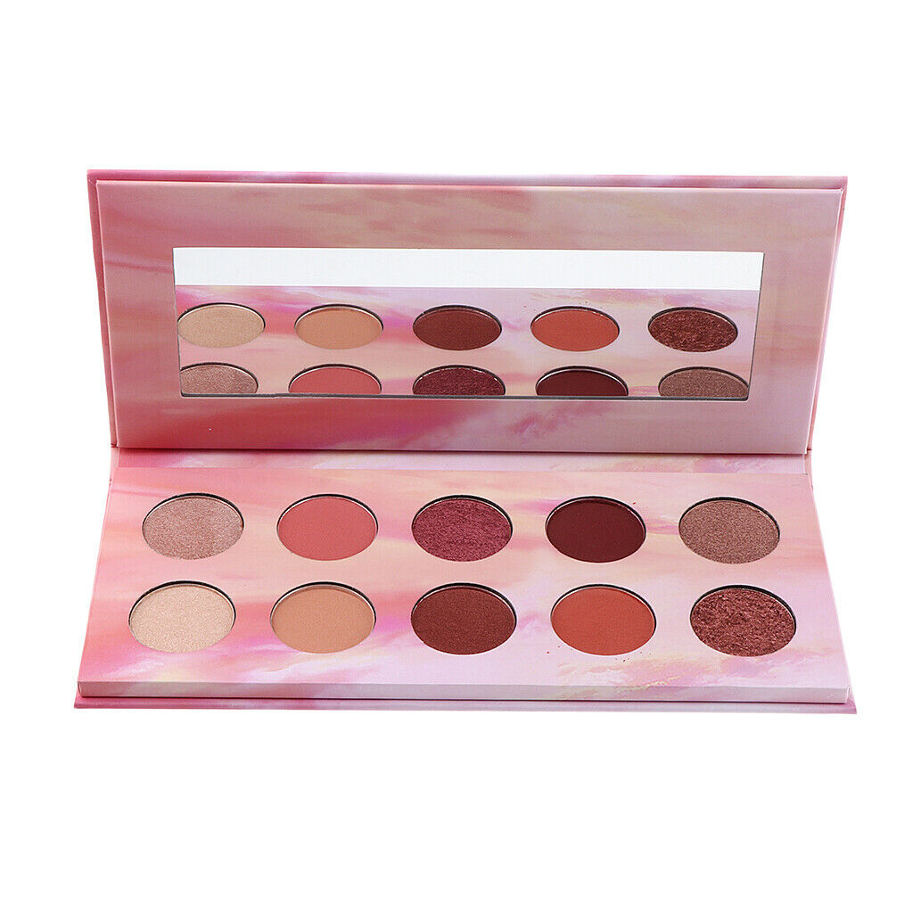 10 Colors Beauty Eyshadow Makeup Palette Matte & Shimmer Warm Wind Rose