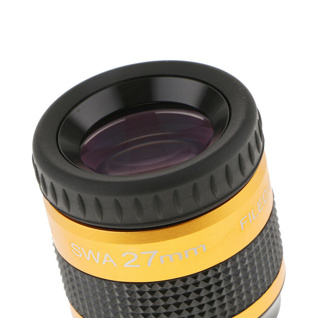 1.25 Inch 27mm Super Wide Angle Achromatic Eyepiece 70 Degree Field of View for